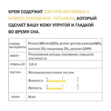 Крем для лица укрепляющий с ретиналом 300ppm Derma Factory Retinal 300ppm Cream 30мл