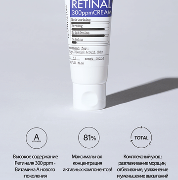 Крем для лица укрепляющий с ретиналом 300ppm Derma Factory Retinal 300ppm Cream 30мл