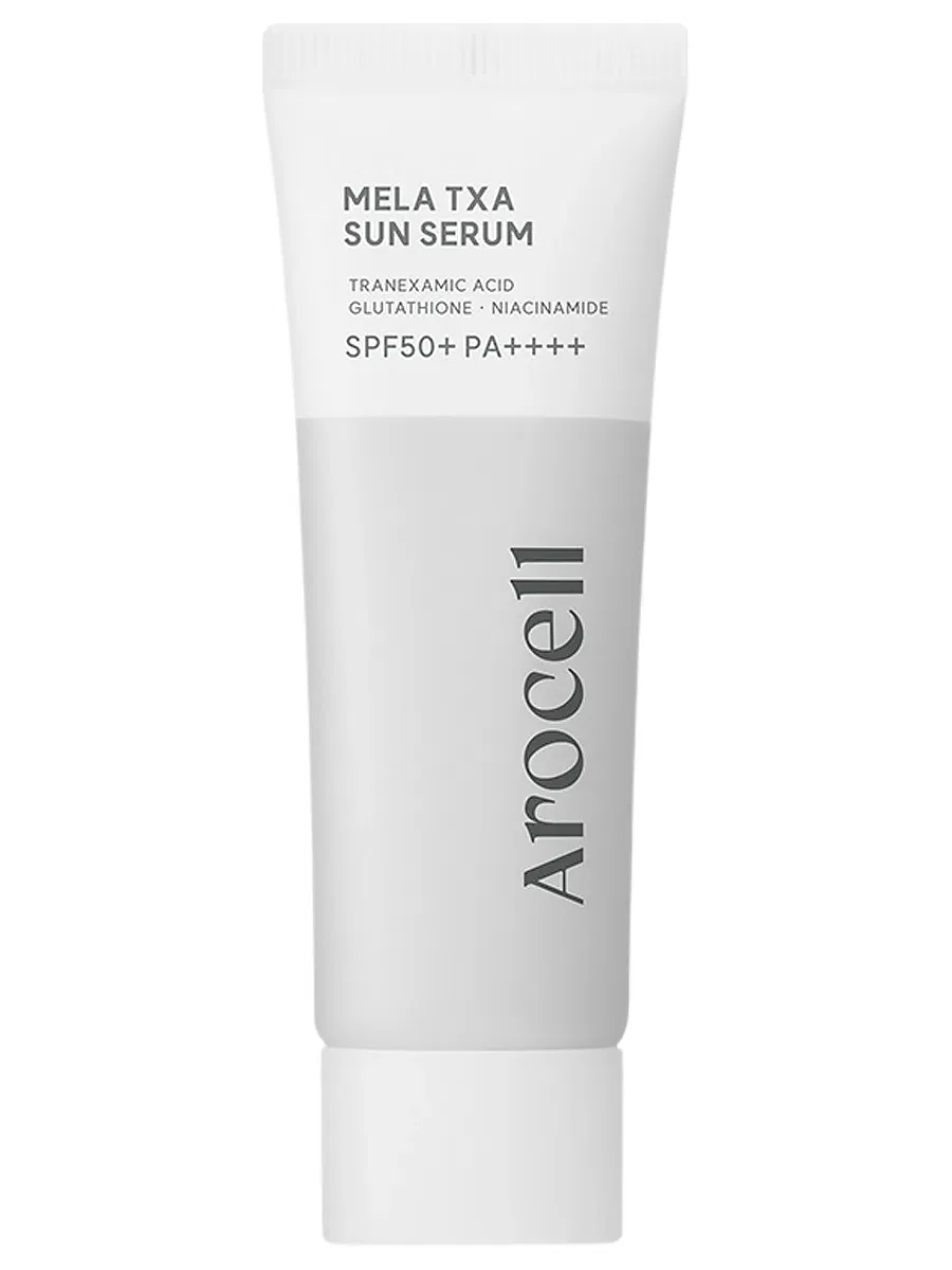 Солнцезащитная сыворотка с транексамовой кислотой, мелатонином и глутатионом Arocell Mela TXA Sun Serum SPF50 40 мл