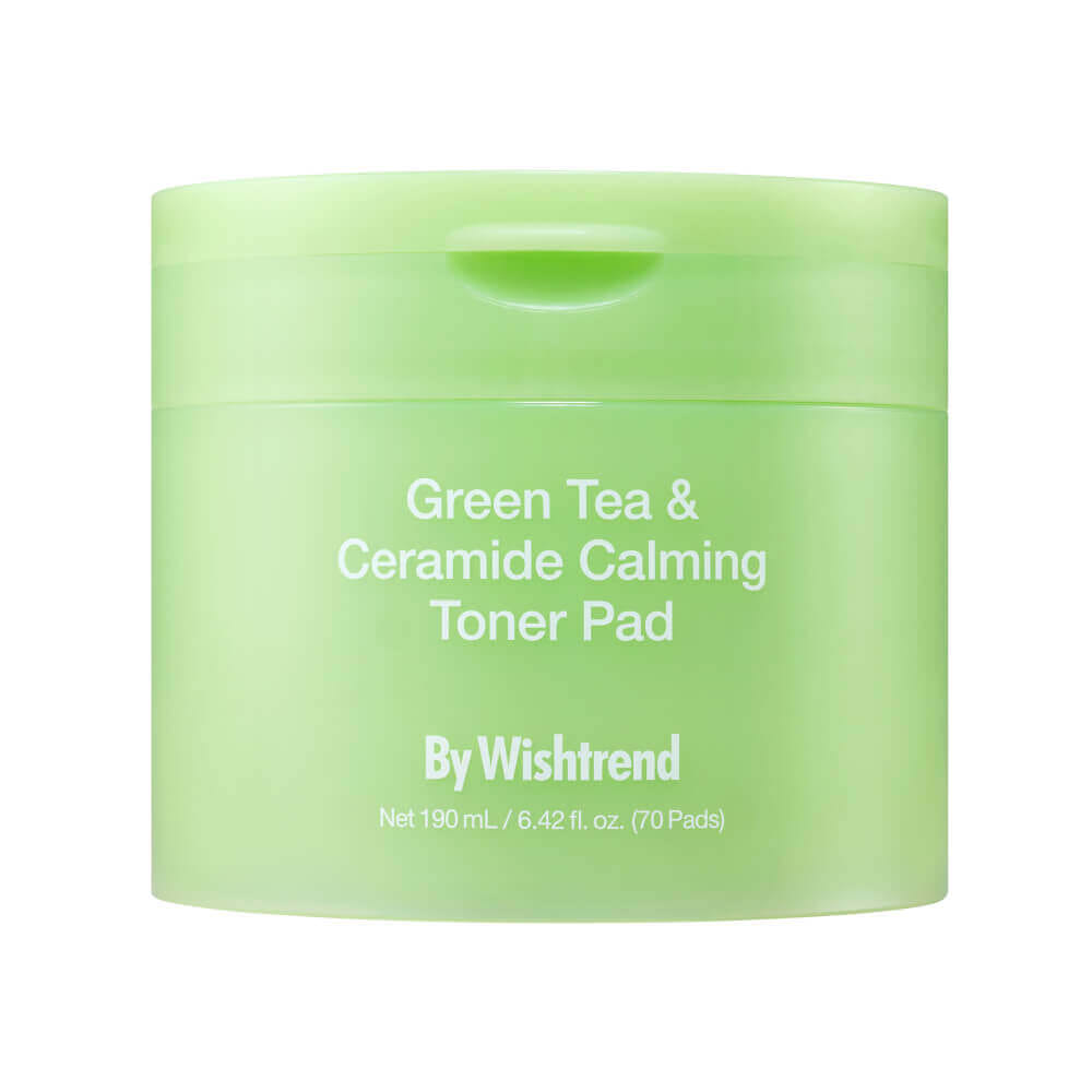 Успокаивающие пэды с зелёным чаем и церамидами By Wishtrend Green Tea and Ceramide Calming Toner Pad 70шт