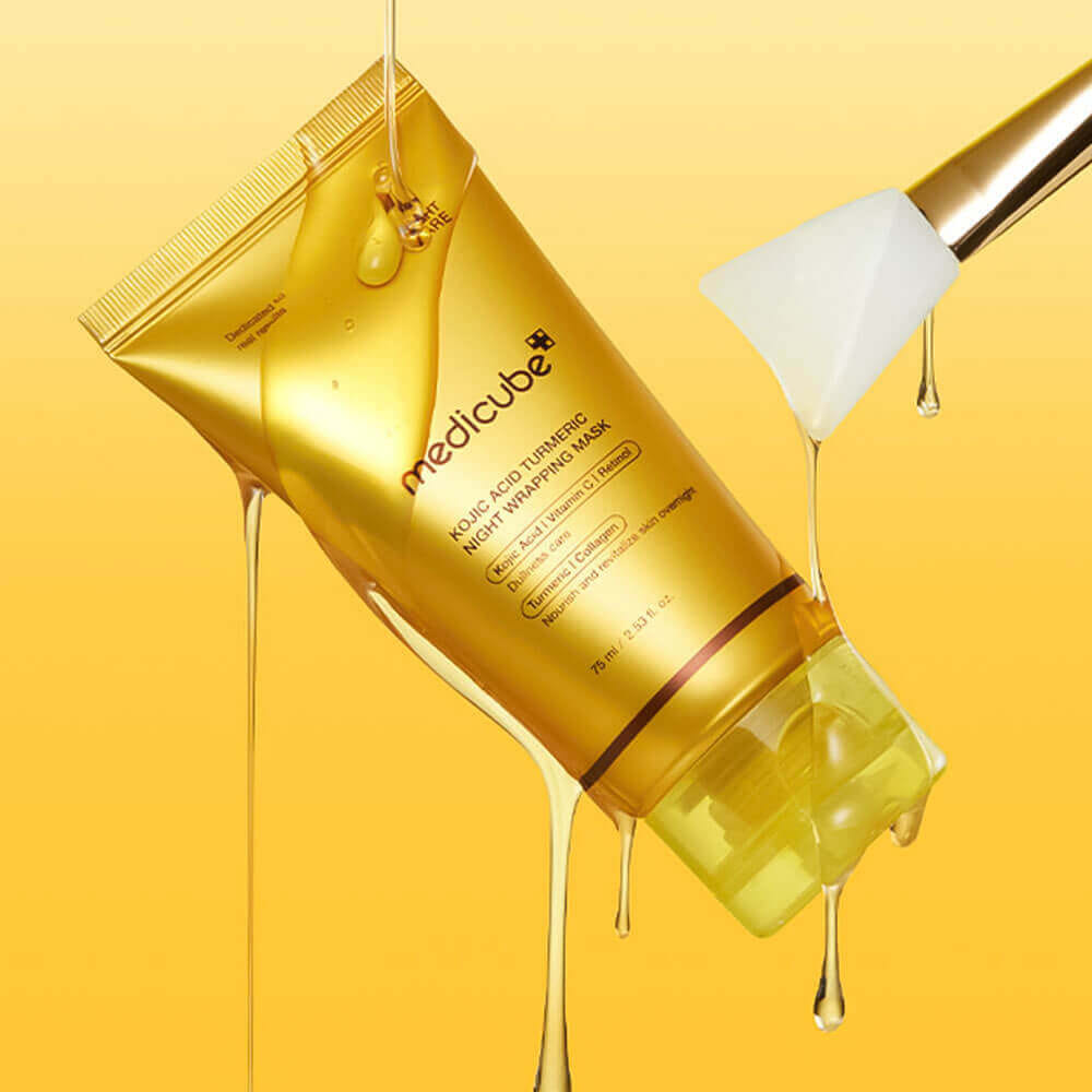 Ночная маска-плёнка с ретинолом и витамином С Medicube Kojic Acid Turmeric Night Wrapping Mask 75мл