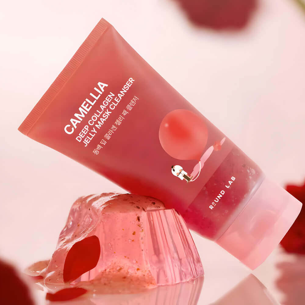 Гель-маска для очищения кожи c камелией Round Lab Camellia Deep Collagen Jelly Mask Cleanser 150мл