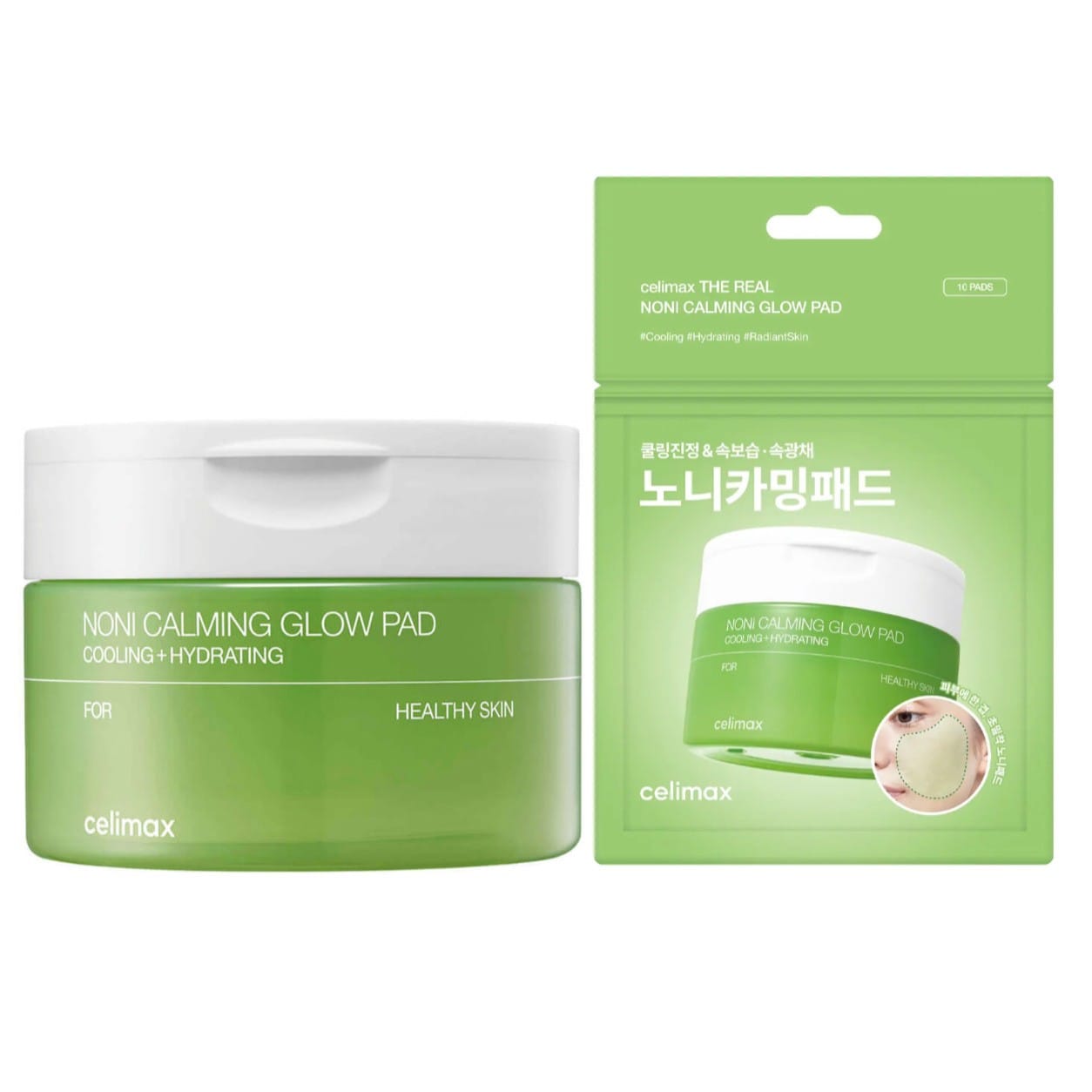 Успокаивающие тонер-пэды с экстрактом нони Celimax The Real Noni Calming Glow Pad 50шт