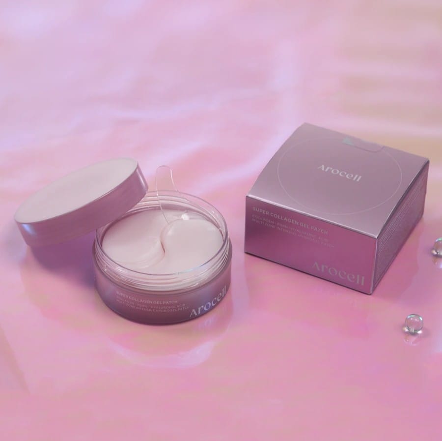 Коллагеновые патчи для глаз с ПДРН, бакучиолом и пептидами Arocell Super Collagen Gel Patch 60 шт