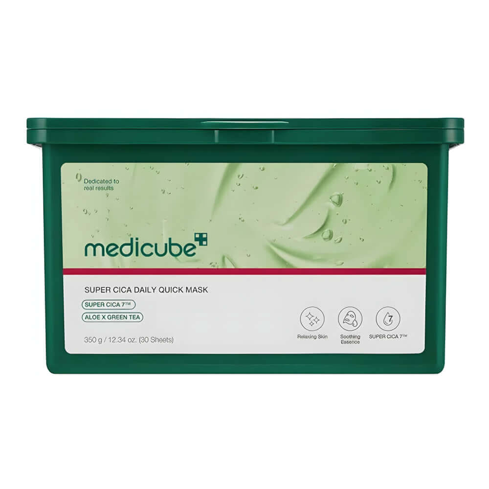 ПРИЕДЕТ ДО 10.04.26 Набор успокаивающих тканевых масок с центеллой Medicube Super Cica Daily Quick Mask 30 шт