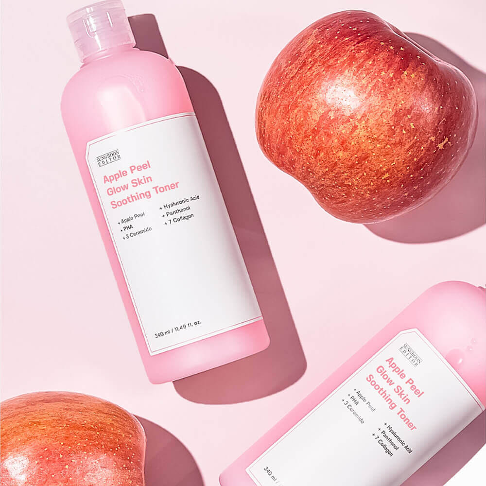 Разглаживающий тонер с экстрактом яблока Sungboon Editor Apple Peel Glow Skin Soothing Toner 350мл