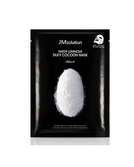 Маска тканевая для упругости кожи с протеинами шелка JM Solution Water Luminous Silky Cocoon Mask Black 35ml