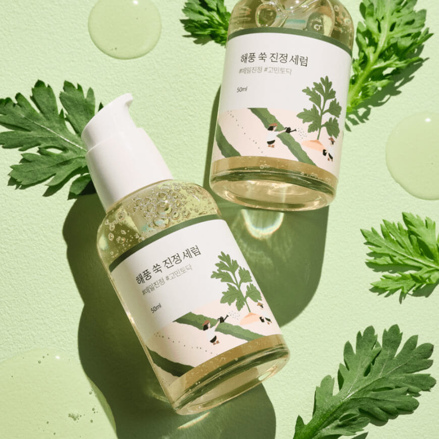 ДО 30.08.26 Сыворотка успокаивающая с экстрактом полыни Round Lab Mugwort Calming Serum 50мл