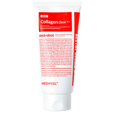 Очищающая кислотная пенка с коллагеном и пробиотиками MEDI-PEEL Red Lacto Collagen Clear 2.0 300ml