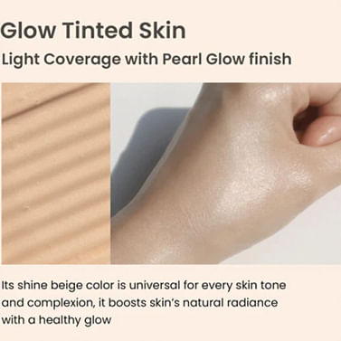 Тонирующий солнцезащитный крем с эффектом сияния Heimish Artless Glow Tinted Sunscreen Shine Beige SPF50 40мл