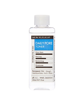 Отшелушивающий эссенция-тонер для ежедневного очищения пор Derma Factory Daily Pore Toner 150 мл Отшелушивающий эссенция-тонер для ежедневного очищения пор Derma Factory Daily Pore Toner 150 мл