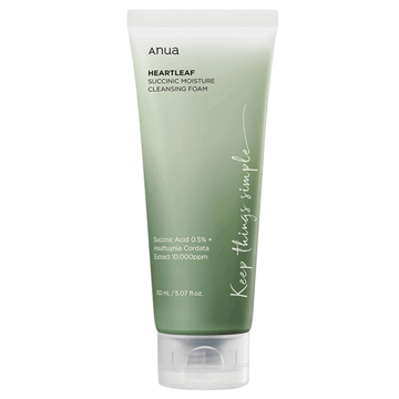 Гель-пенка для умывания с янтарной кислотой Anua Heartleaf Succinic Moisture Cleansing Foam 150мл