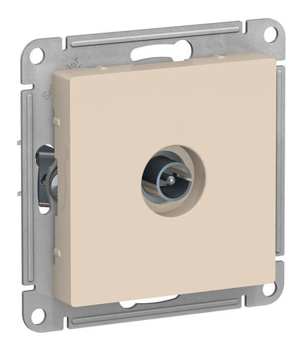 Розетка AtlasDesign TV антенна коннектор, механизм Бежевый Schneider Electric ATN000293