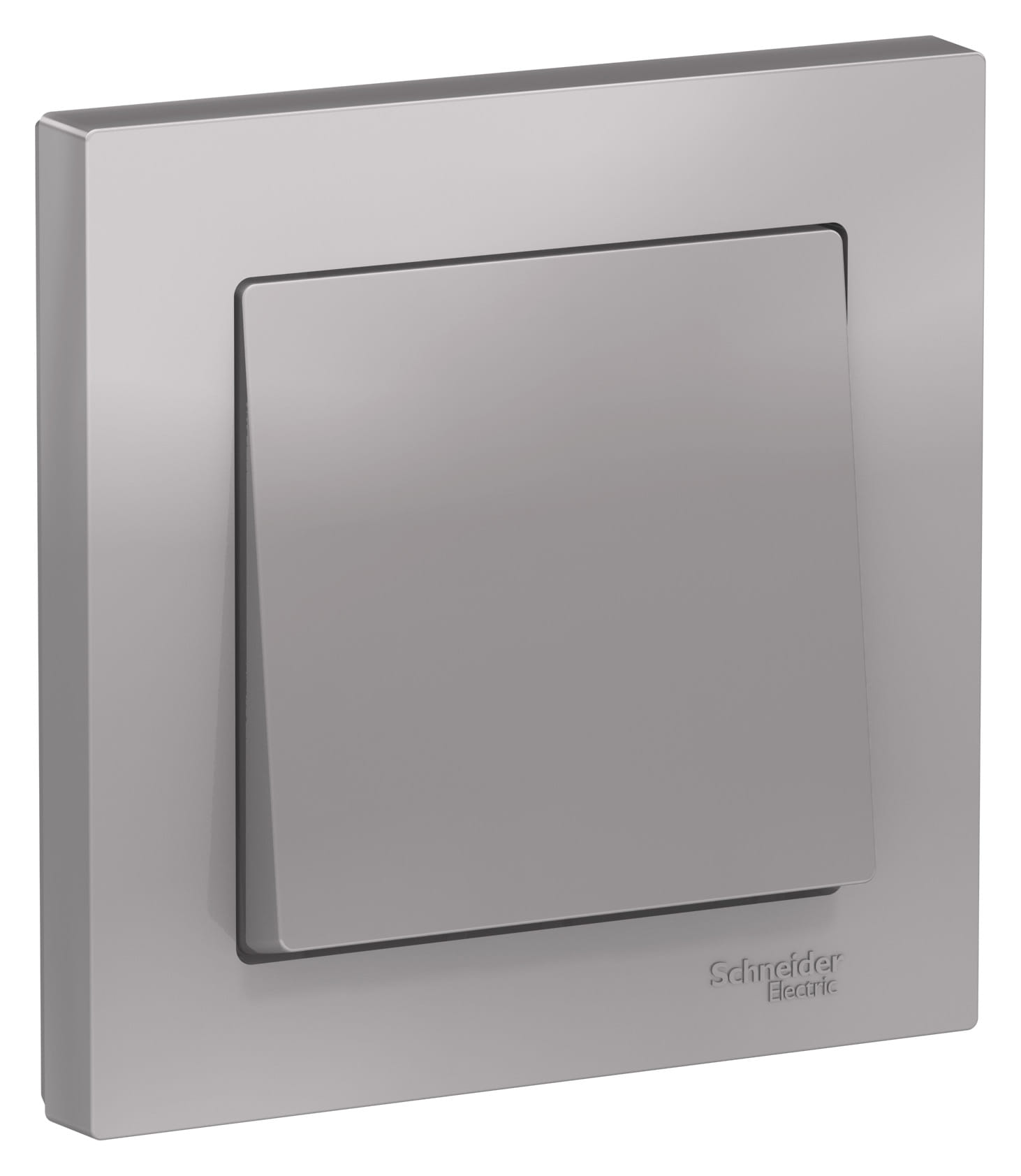 Выключатель AtlasDesign 1-клавишный, 10А, в сборе, Алюминий Schneider Electric ATN000312