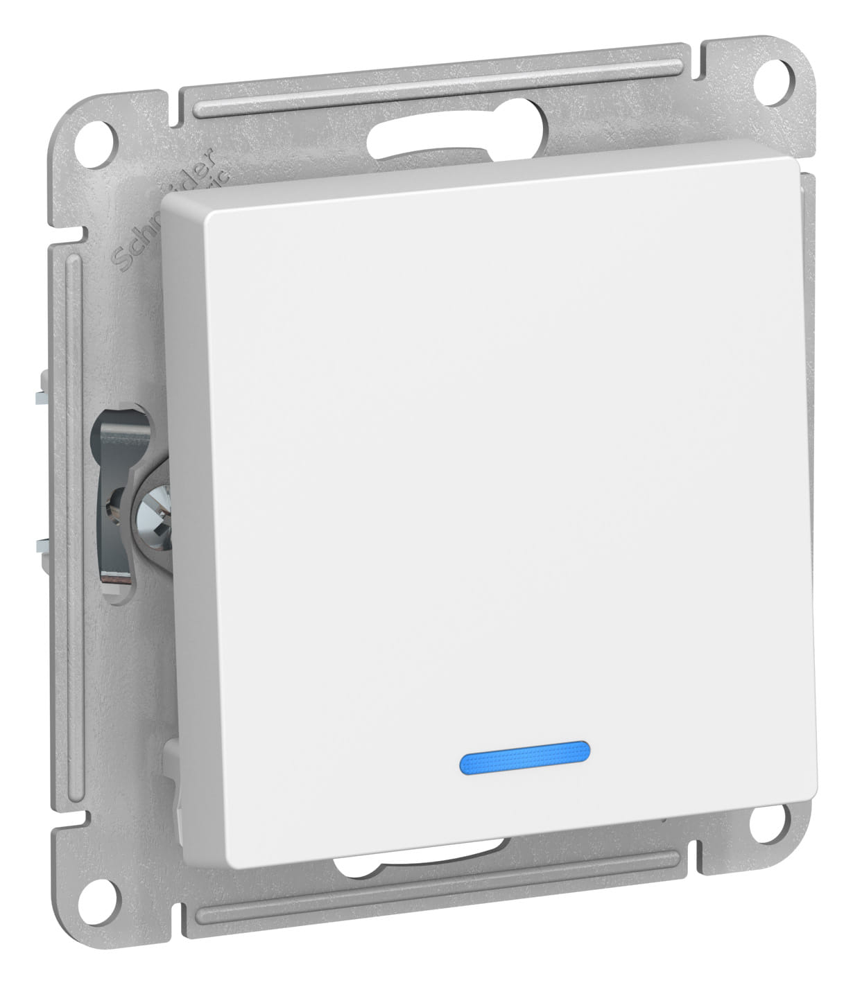 Выключатель AtlasDesign с подсветкой 1-клавишный, 10А, механизм Белый Schneider Electric ATN000113