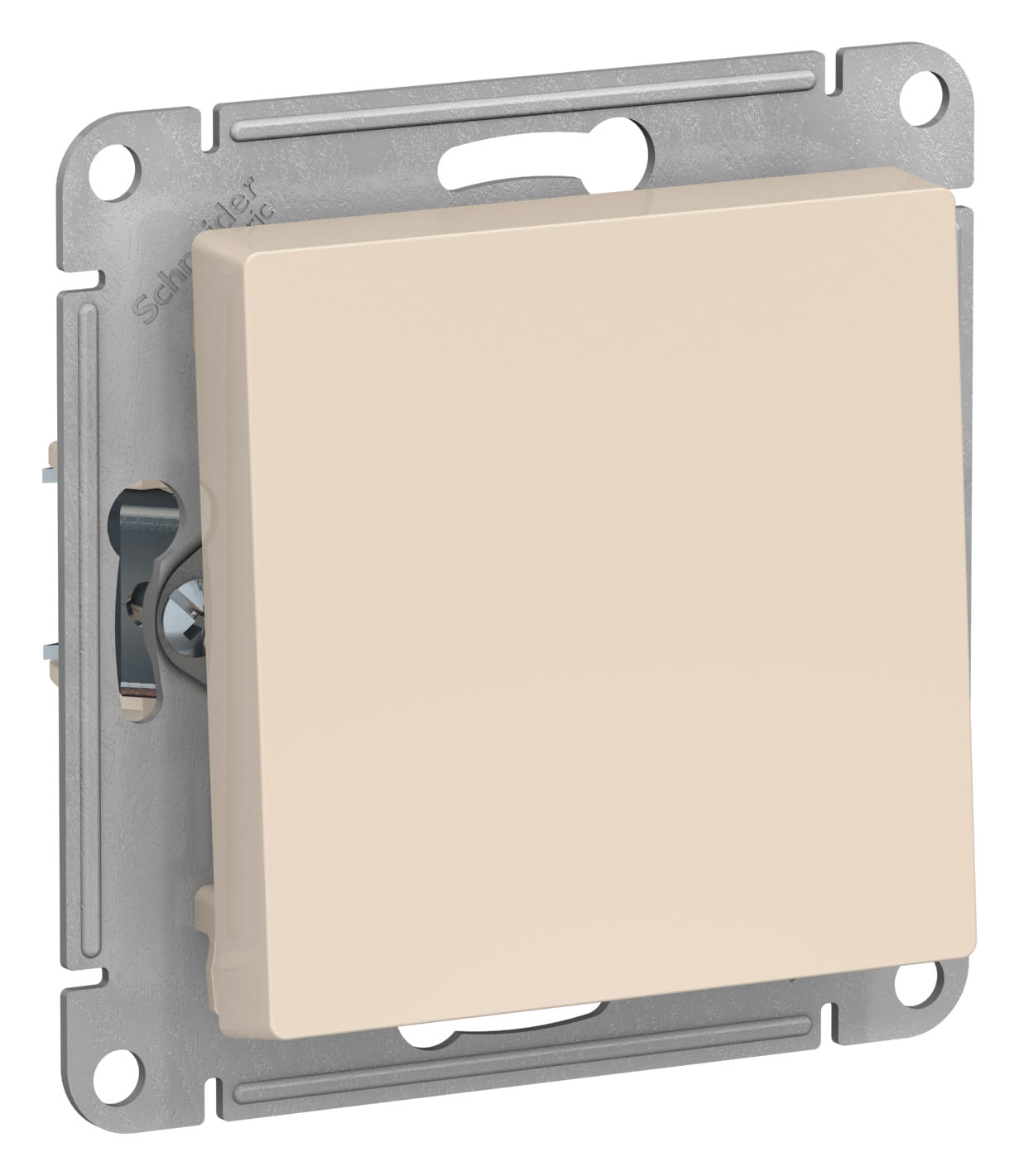 Выключатель AtlasDesign 1-клавишный, 10А, механизм Бежевый Schneider Electric ATN000211