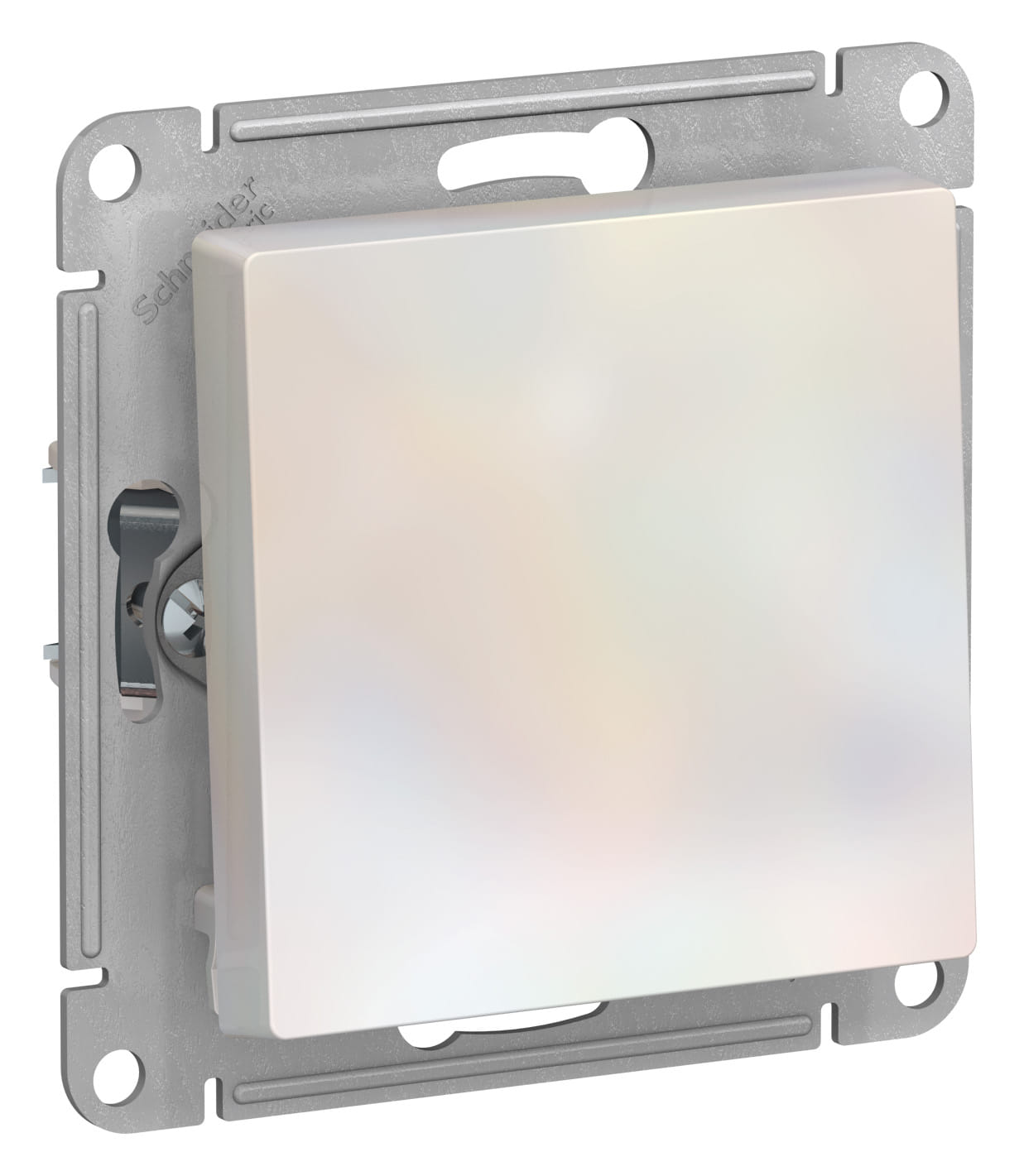 Выключатель AtlasDesign 1-клавишный, 10А, механизм Жемчуг Schneider Electric ATN000411