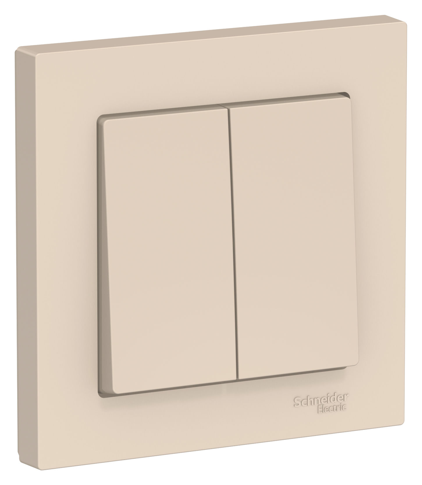 Выключатель AtlasDesign 2-клавишный, 10А, в сборе, Бежевый Schneider Electric ATN000252