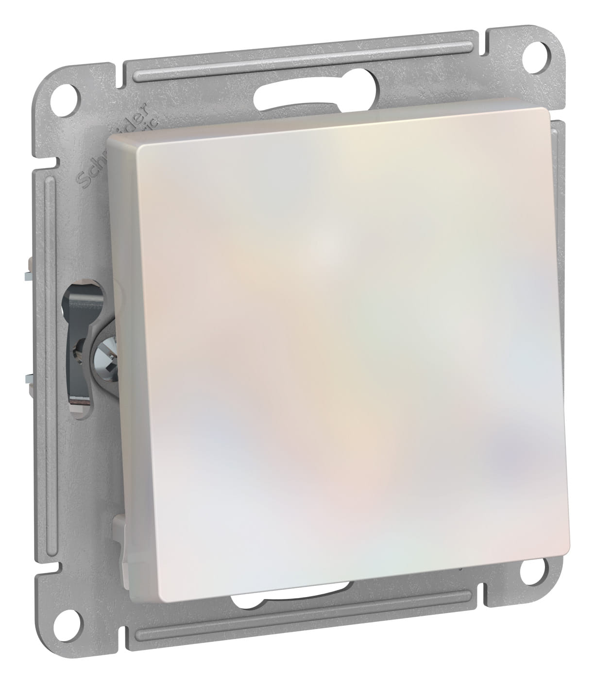 Переключатель AtlasDesign 1-клавишный, 10А, механизм Жемчуг Schneider Electric ATN000461