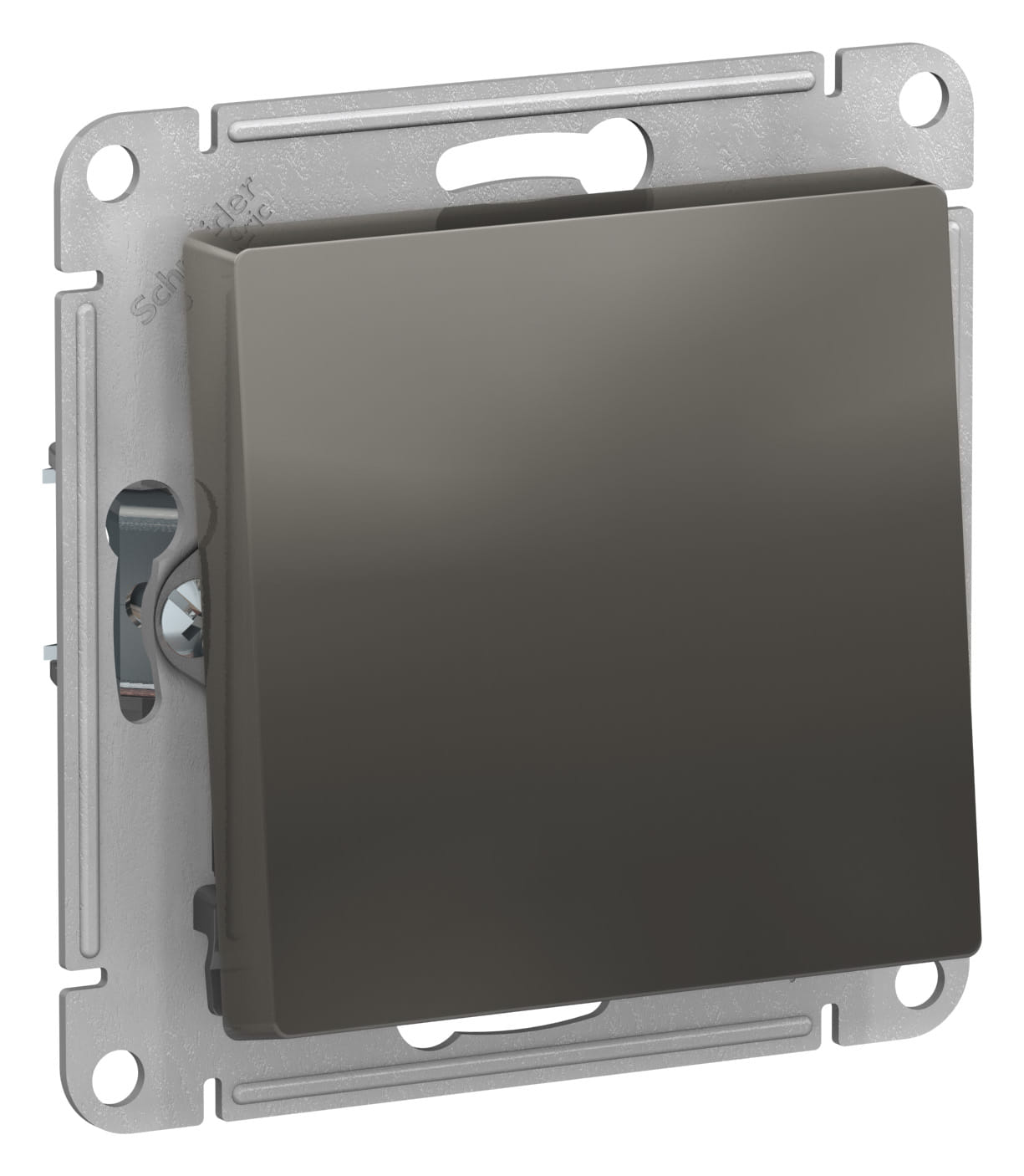 Переключатель AtlasDesign 1-клавишный, 10А, механизм Сталь Schneider Electric ATN000961