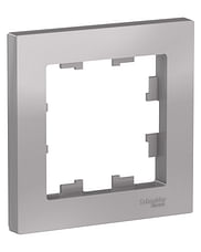 Рамка AtlasDesign 1-постовая Алюминий Schneider Electric ATN000301