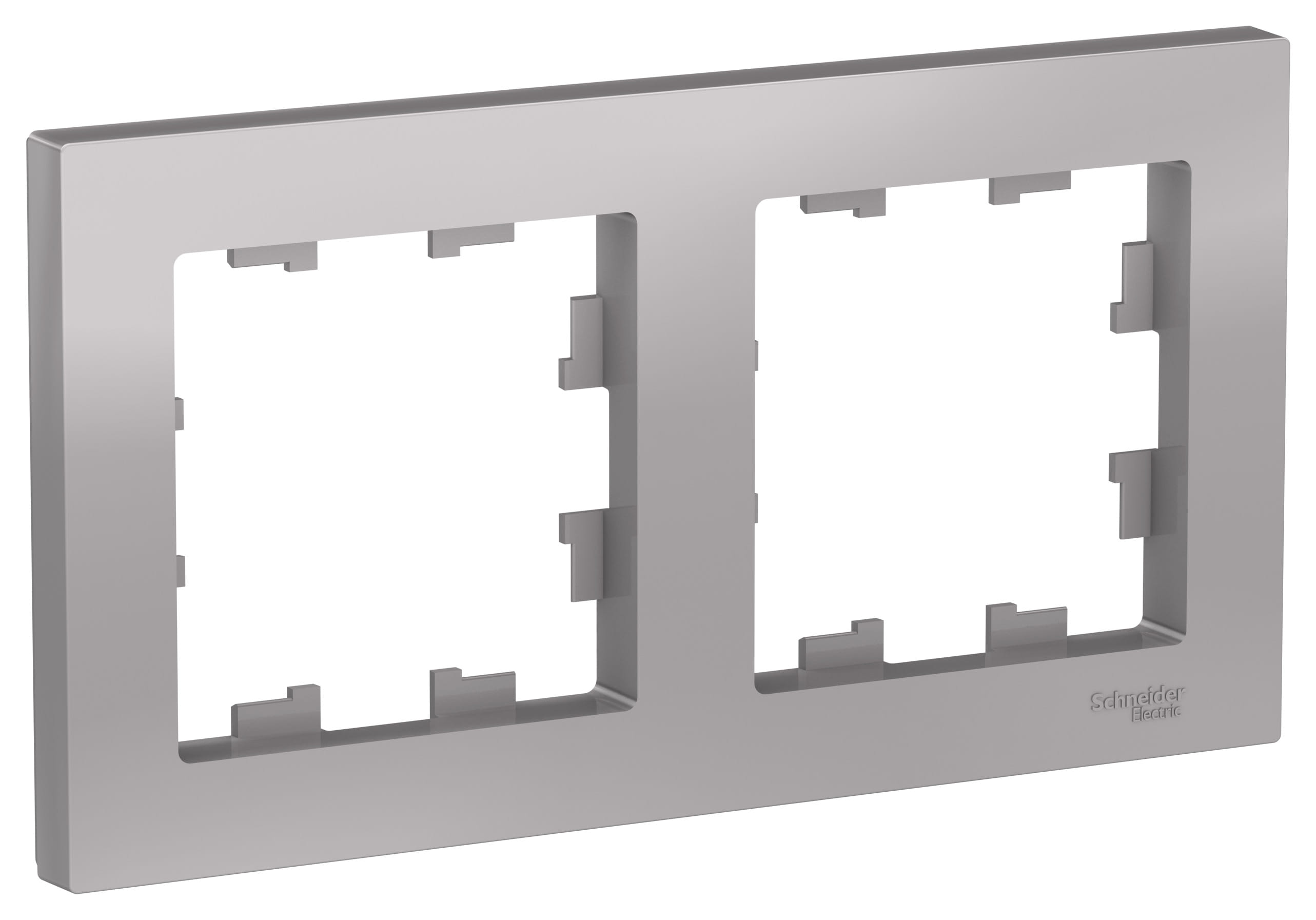 Рамка AtlasDesign 2-постовая Алюминий Schneider Electric ATN000302