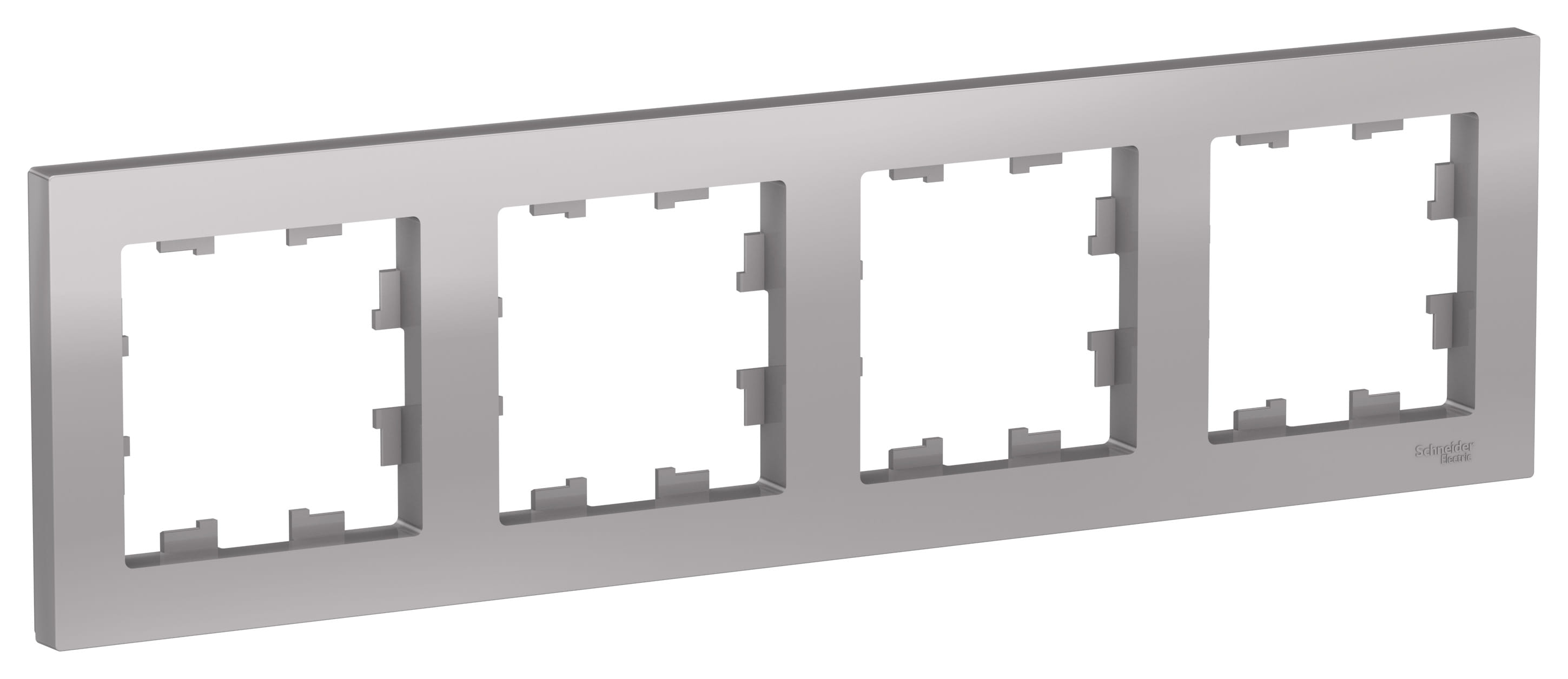 Рамка AtlasDesign 4-постовая Алюминий Schneider Electric ATN000304
