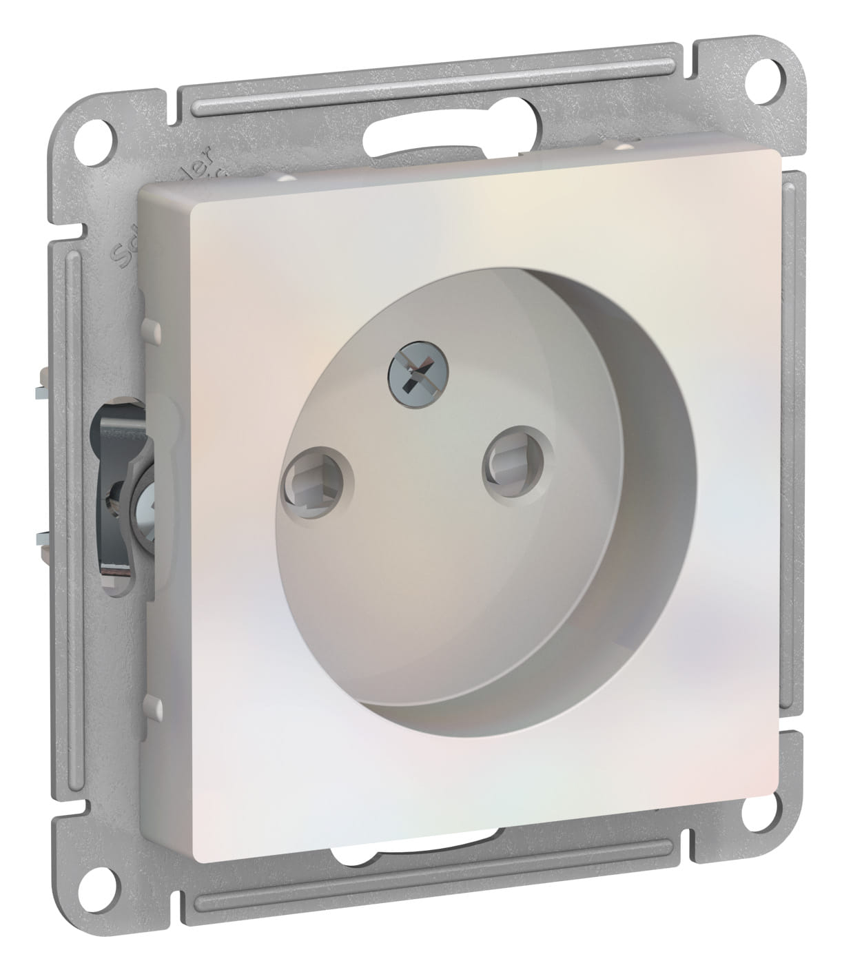 Розетка AtlasDesign без заземления, со шторками, 16А, механизм Жемчуг Schneider Electric ATN000449