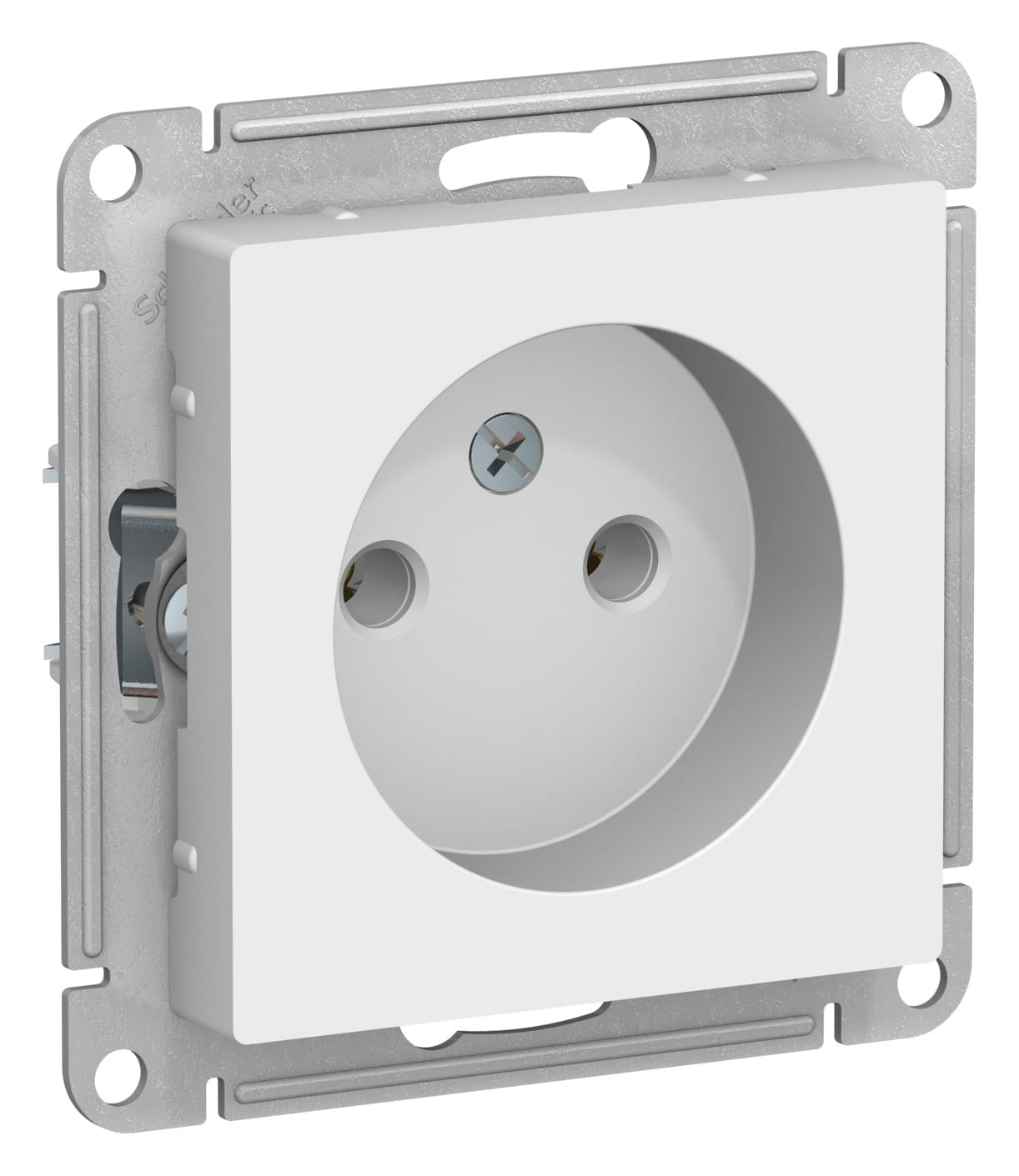 Розетка AtlasDesign без заземления, без шторок, 16А, механизм Белый Schneider Electric ATN000141