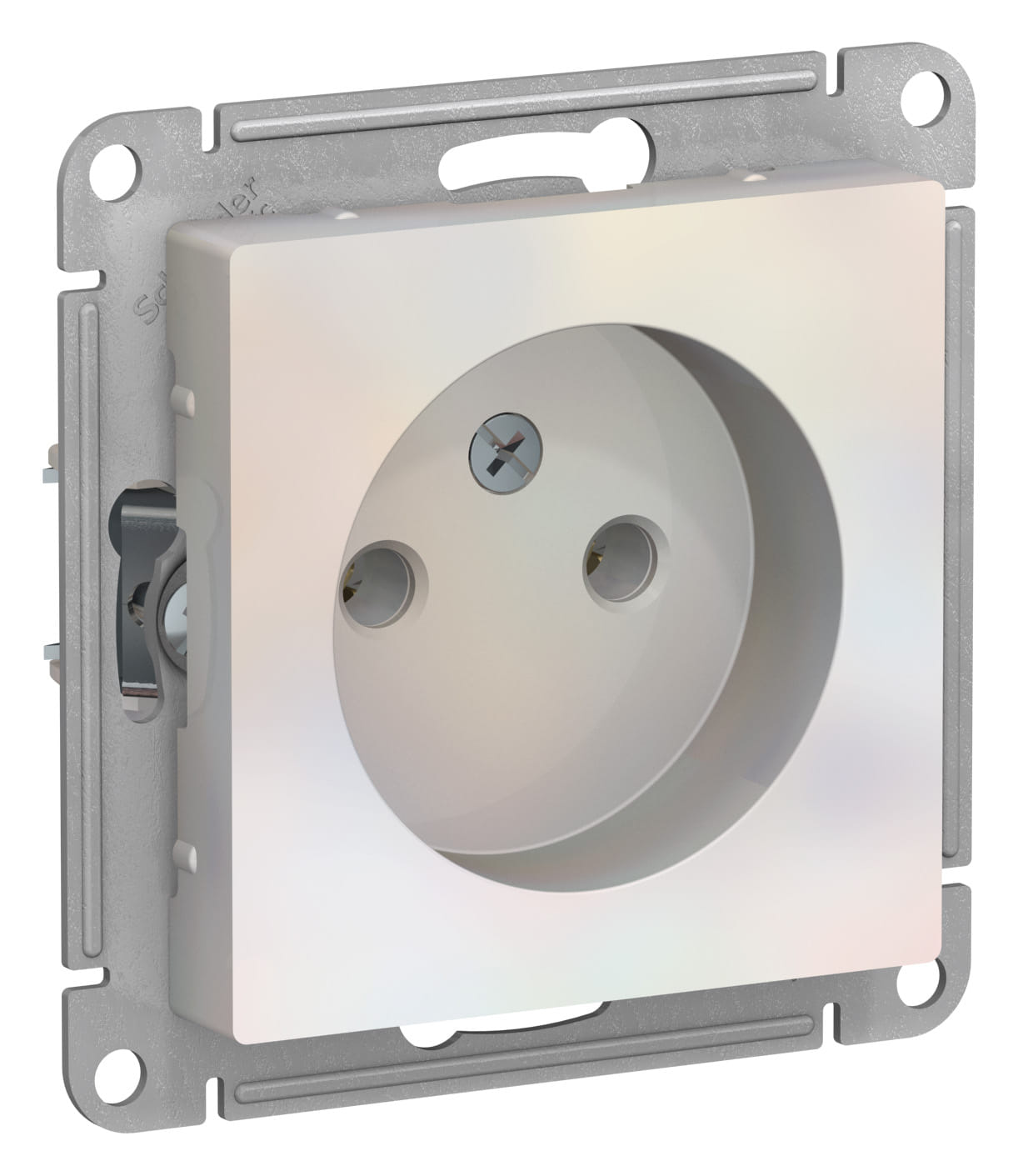 Розетка AtlasDesign без заземления, без шторок, 16А, механизм Жемчуг Schneider Electric ATN000441