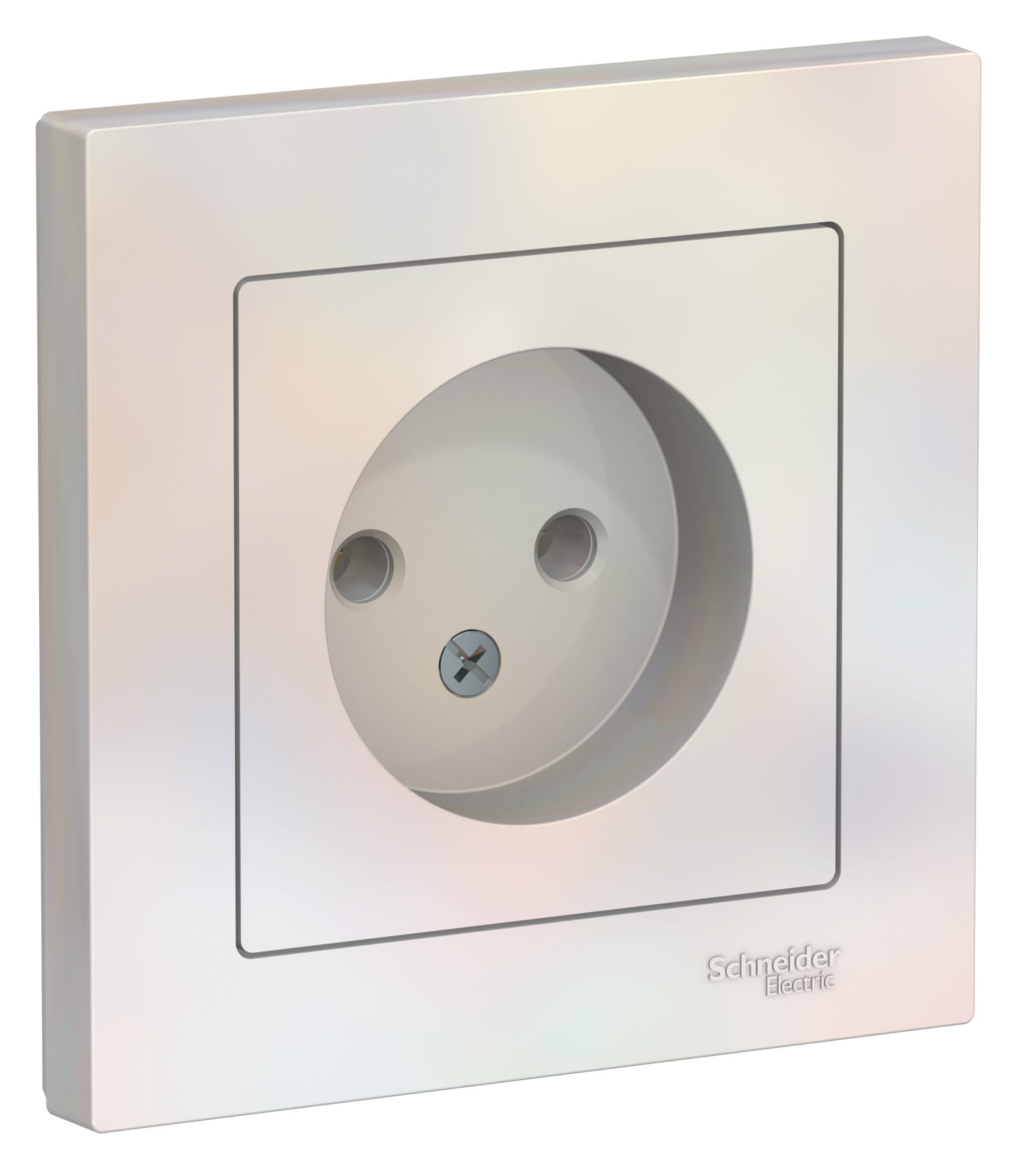 Розетка AtlasDesign без заземления, 16А, в сборе, Жемчуг Schneider Electric ATN000440