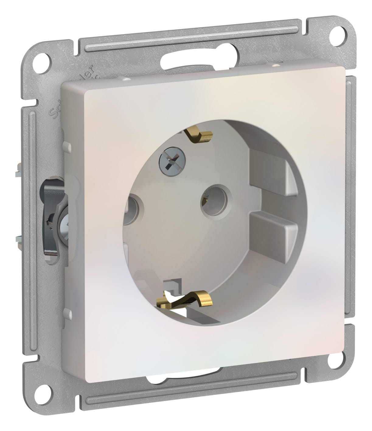 Розетка AtlasDesign с заземлением, 16А, механизм Жемчуг Schneider Electric ATN000443