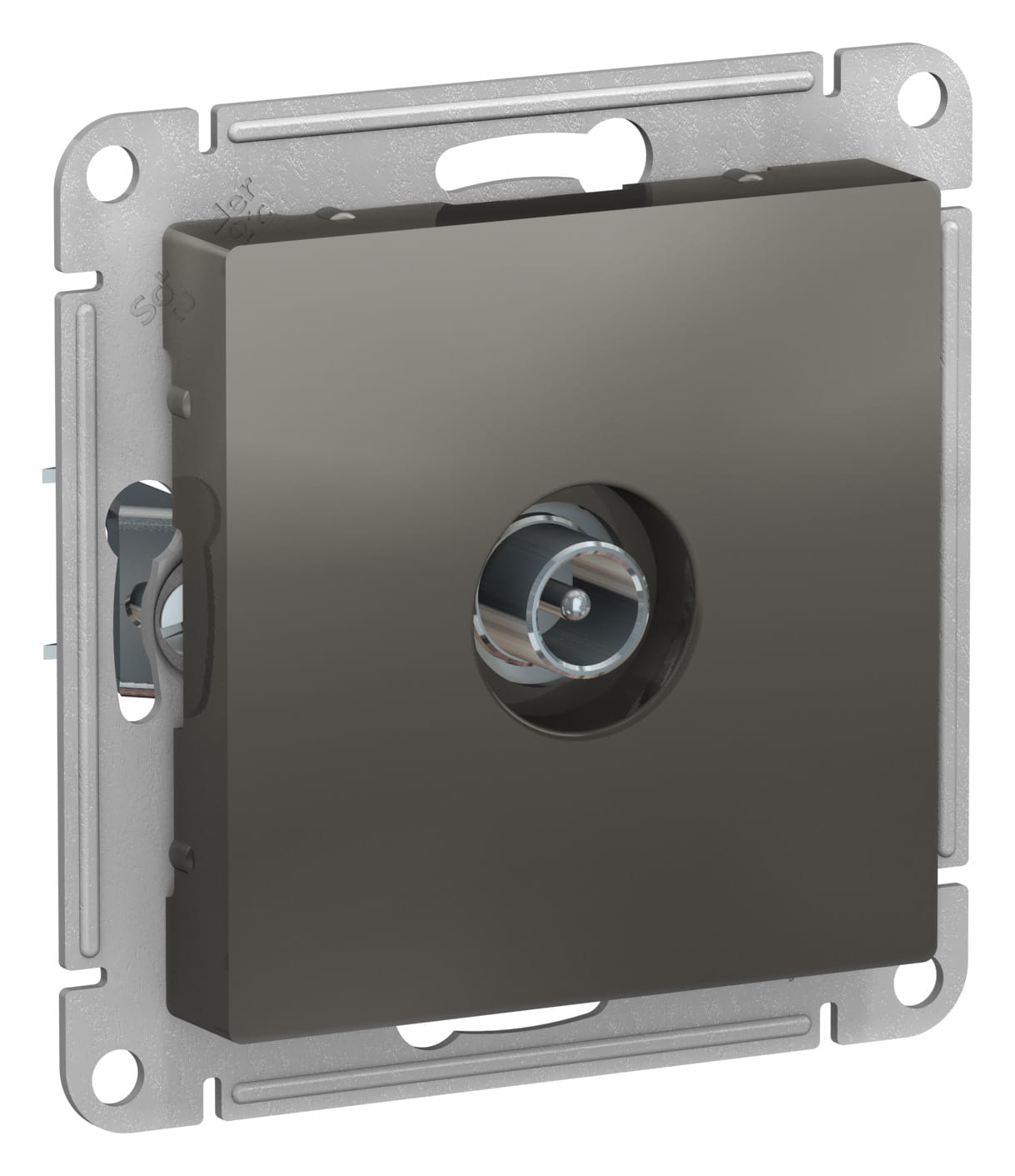 Розетка AtlasDesign TV оконечная 1dB, механизм Сталь Schneider Electric ATN000991