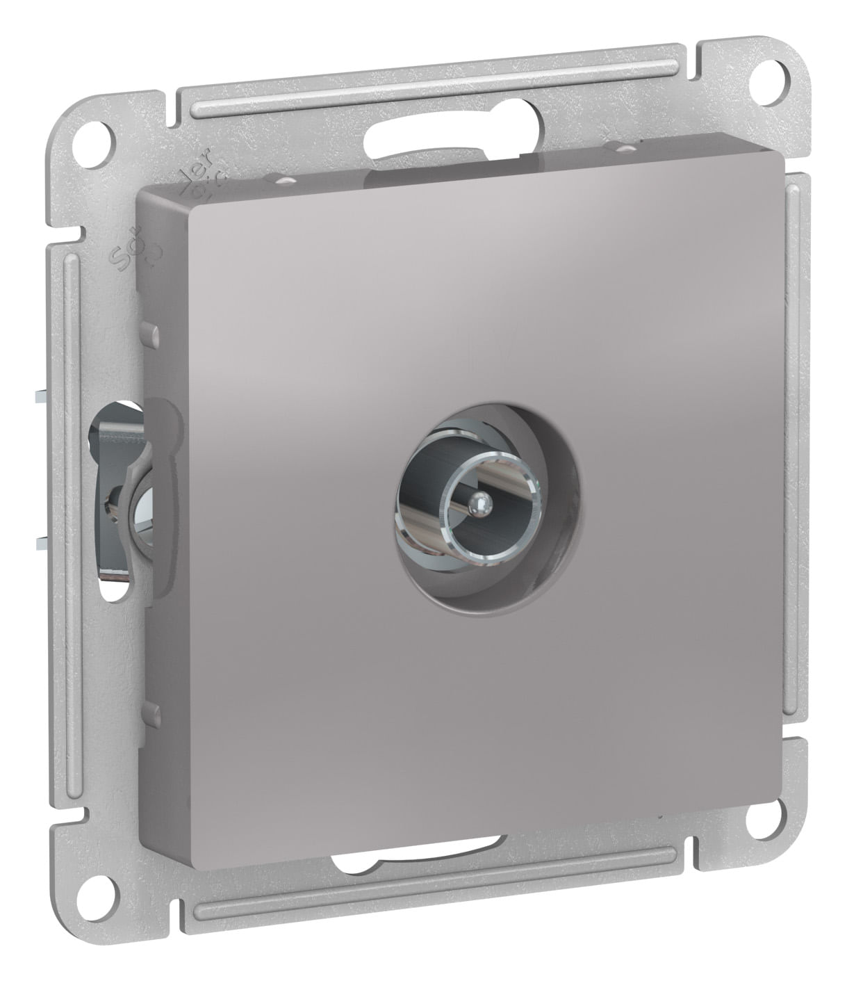 Розетка AtlasDesign TV проходная 4dB, механизм Алюминий Schneider Electric ATN000392
