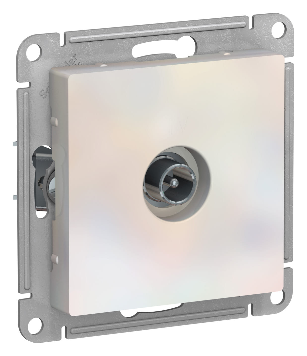 Розетка AtlasDesign TV проходная 4dB, механизм Жемчуг Schneider Electric ATN000492
