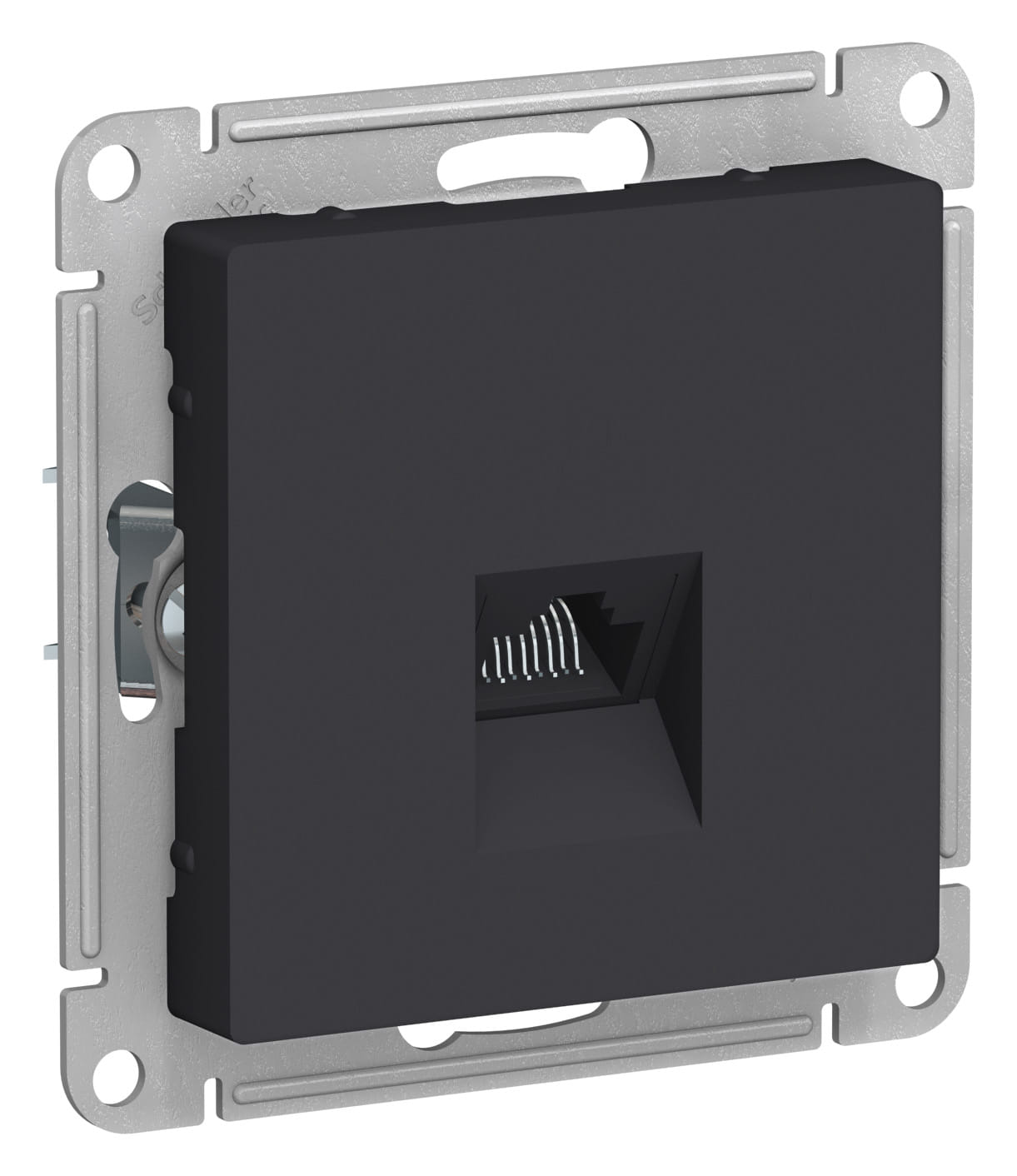 Розетка AtlasDesign компьютерная RJ45, механизм Карбон Schneider Electric ATN001083