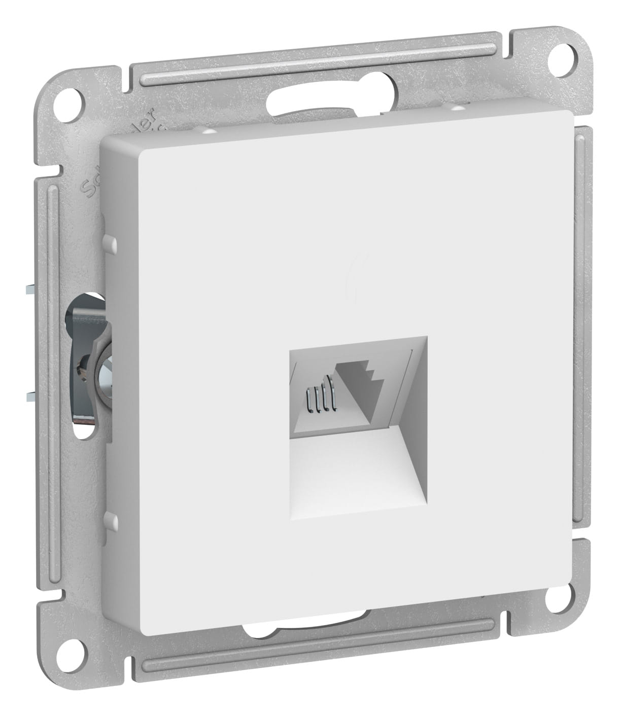 Розетка AtlasDesign телефонная RJ11, механизм Белый Schneider Electric ATN000181