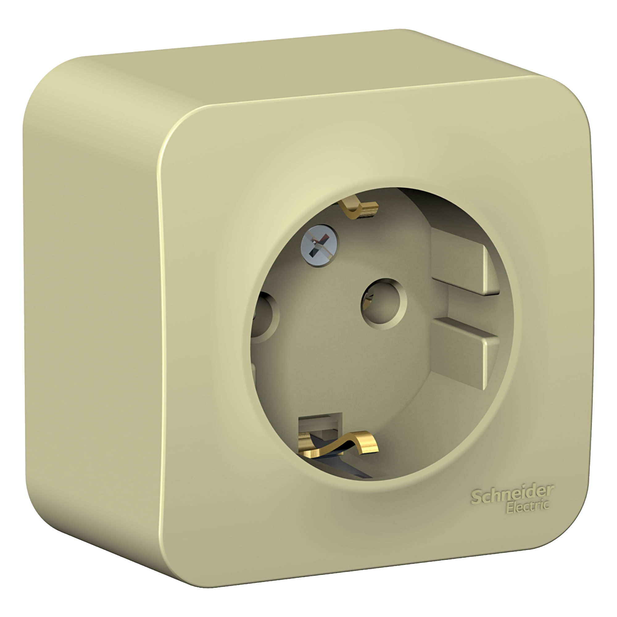 Розетка Blanca с заземлением, без шторок, 16А, Бежевый Schneider Electric BLNRA010117