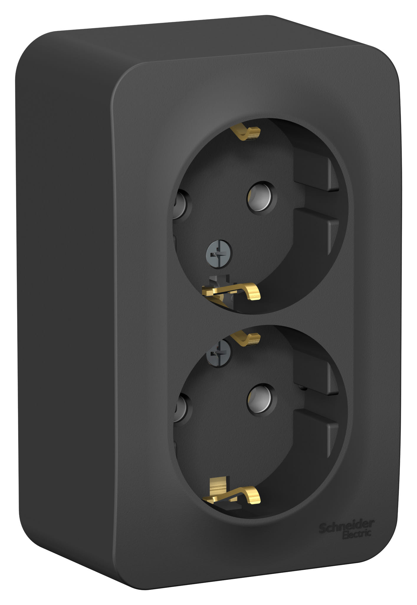 Розетка Blanca с заземлением, без шторок, 16А, Антрацит Schneider Electric BLNRA010216