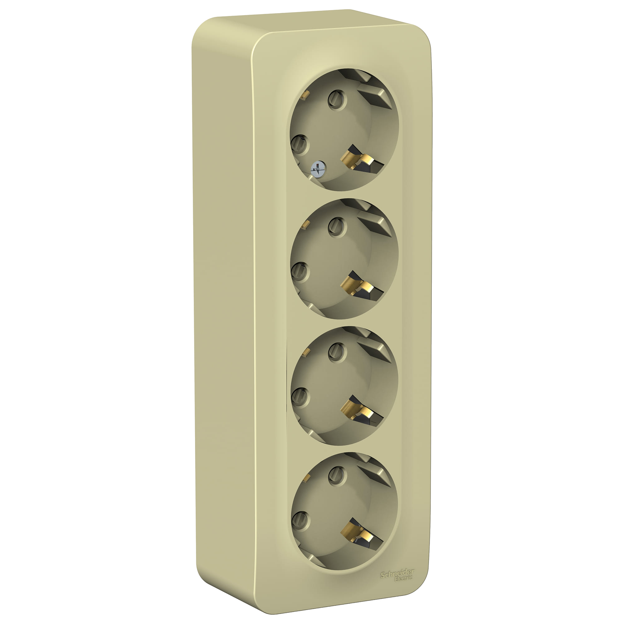 Розетка Blanca с заземлением, со штороками, 16А, Бежевый Schneider Electric BLNRA011417