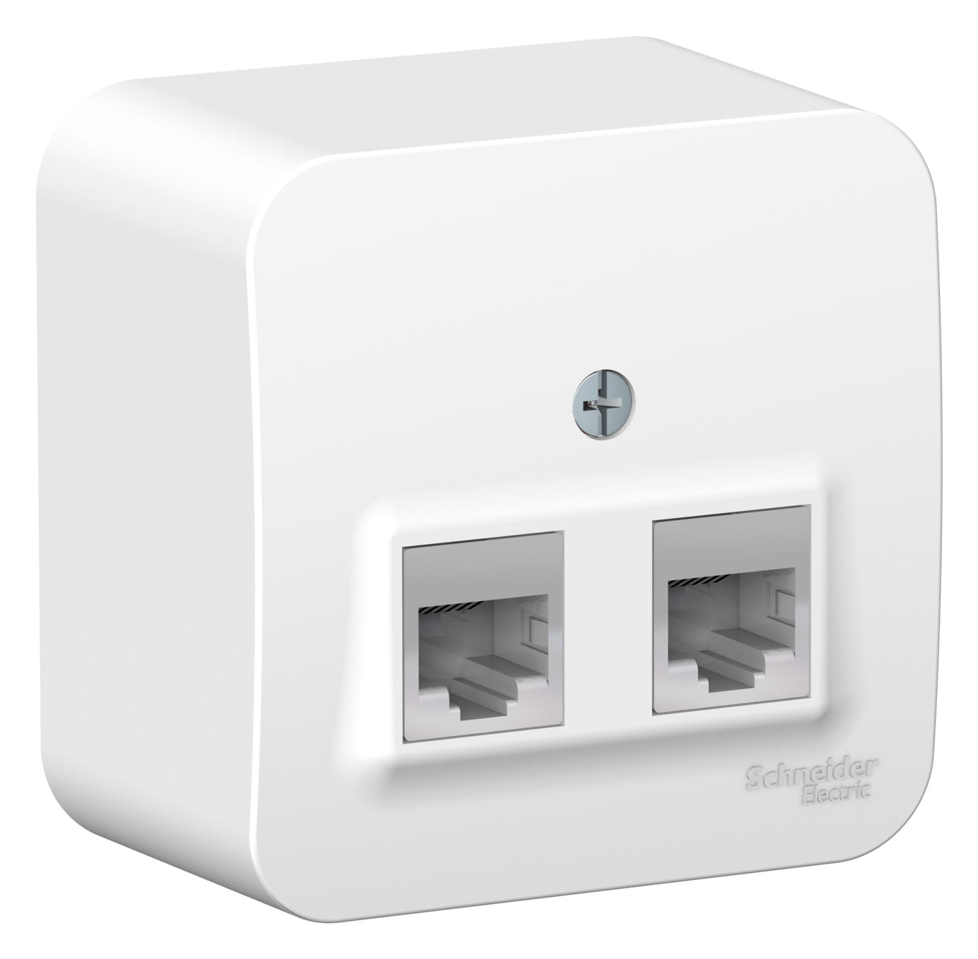 Розетка Blanca телеф.RJ11+комп.RJ45, Белый Schneider Electric BLNIA045111