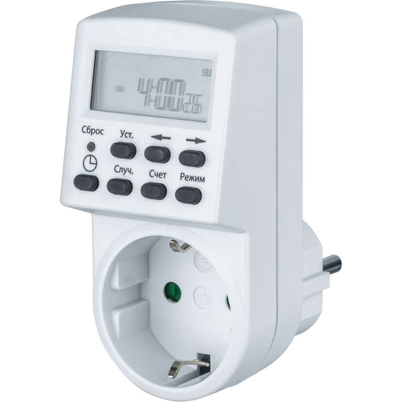 Таймер NTR-E-S01-WH розеточный электронный Navigator 61555