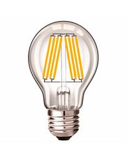 Лампа LED E27 8Вт 4000К А60 LED-F прозрачный филамент HORIZONT