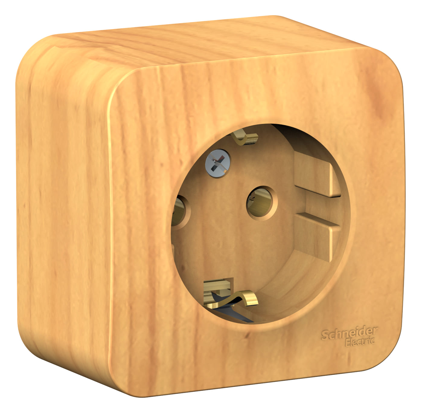 Розетка Blanca с заземлением, без шторок, 16А, Ясень Schneider Electric BLNRA010115