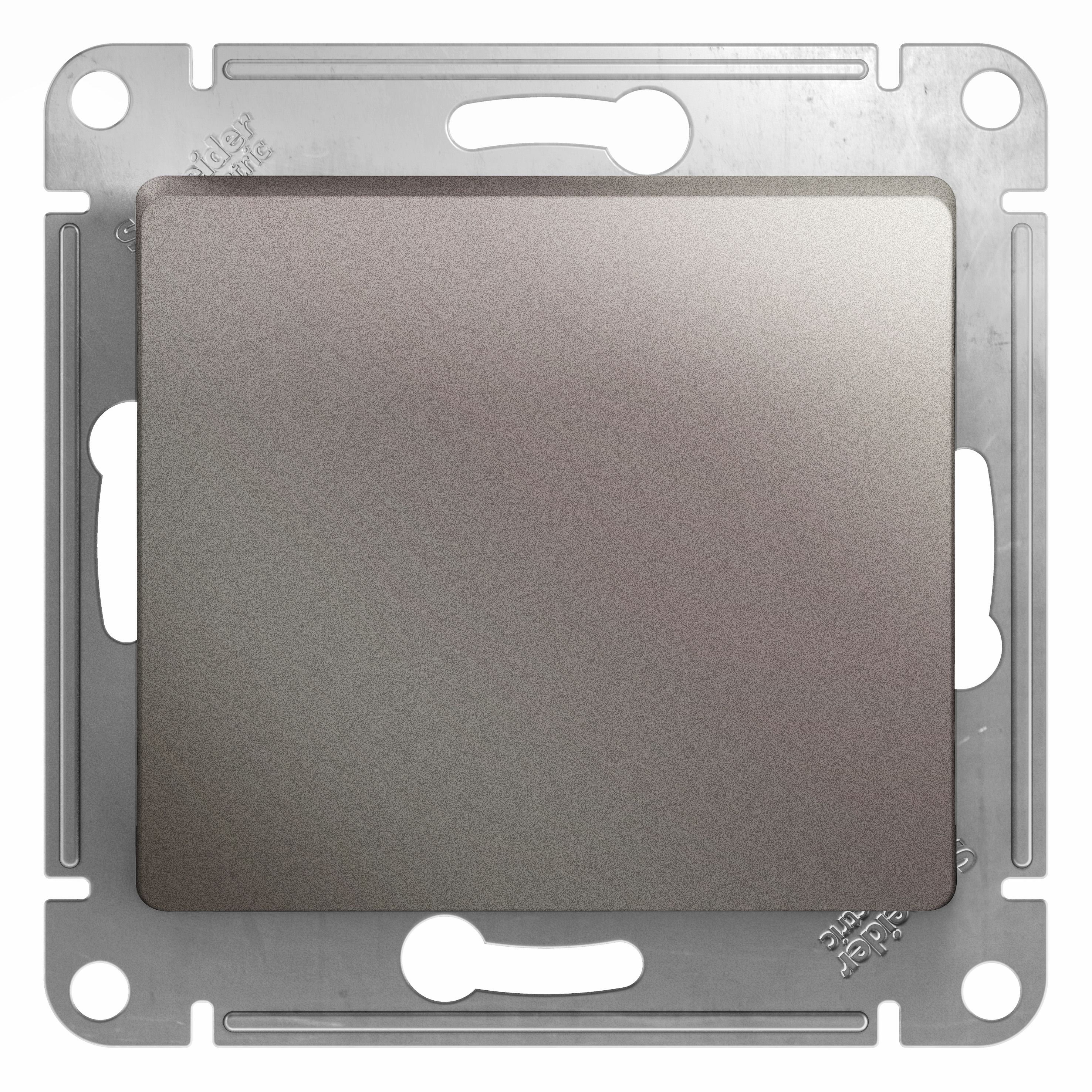 Выключатель Glossa 1-клавишный, 10А, механизм Платина Schneider Electric GSL001211