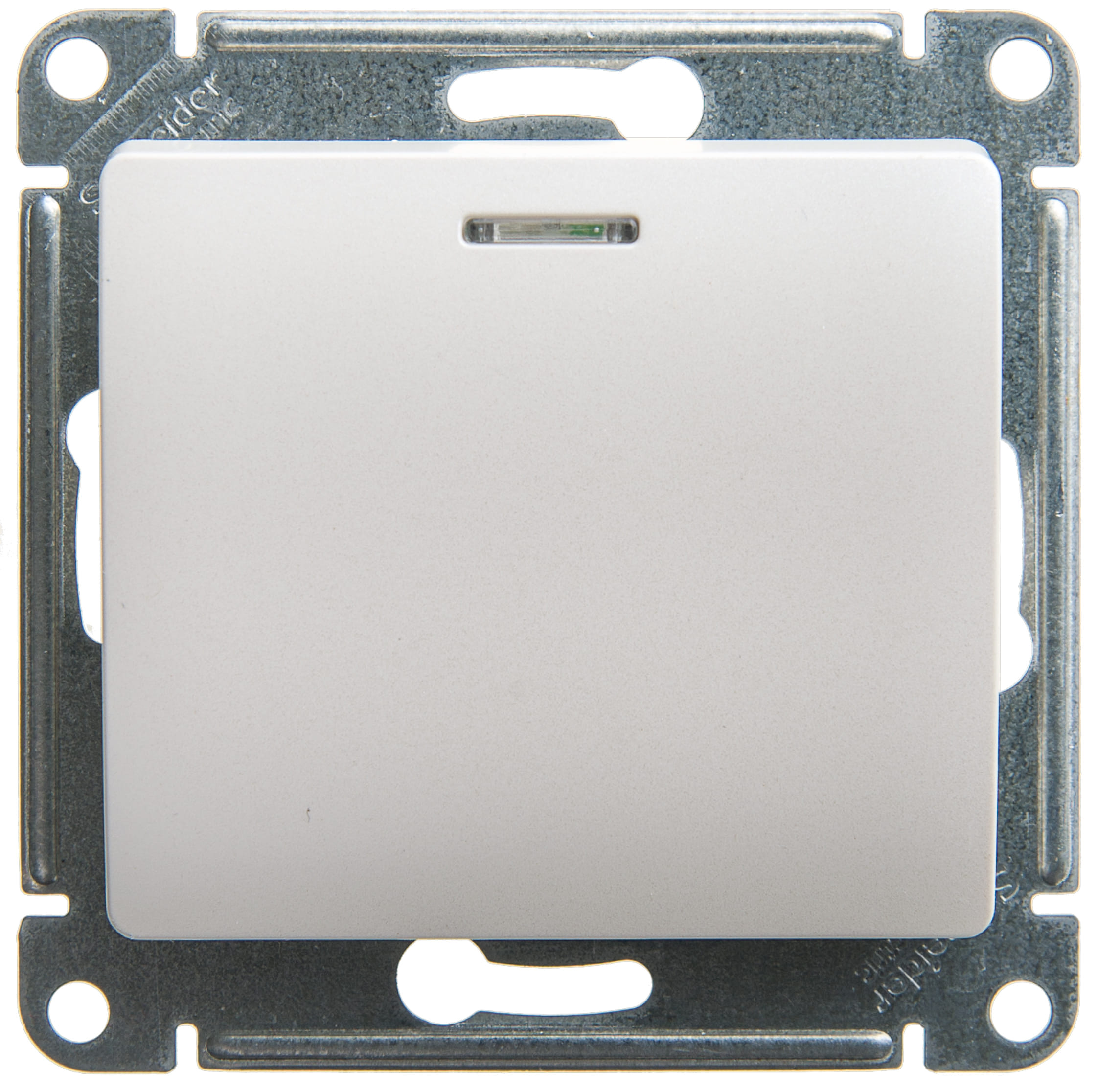 Выключатель Glossa с подсветкой 1-клавишный, 10А, механизм Перламутр Schneider Electric GSL000613