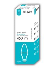 Лампа LED E27 5Вт свеча матовая Белсвет 41549