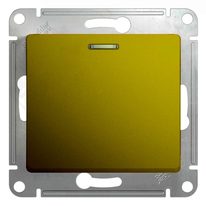 Переключатель Glossa 1-клавишный, 10А, механизм Фисташковый Schneider Electric GSL001061