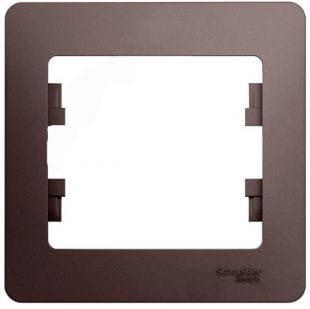 Рамка Glossa 1-постовая Платина Schneider Electric GSL001201