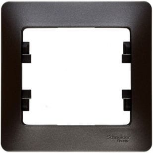 Рамка Glossa 1-постовая Графит Schneider Electric GSL001301